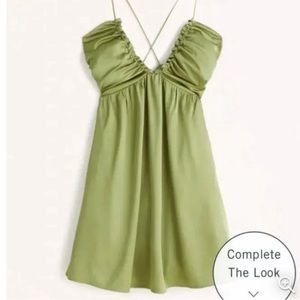 Olive Green Halter Dress